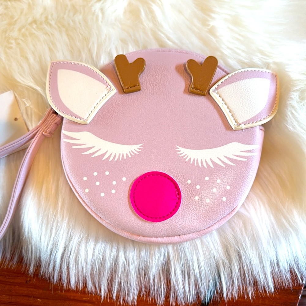 Betsey Johnson Pink Reindeer Wristlet